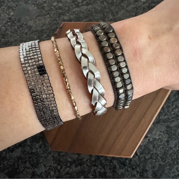 BOHO METALLIC AND TURQUOISE BRACELET BUNDLE - Picture 5 of 8